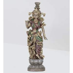 Resistente al agua poliresina pie diosa Radha escultura decoración del hogar accesorio - Product Image 3
