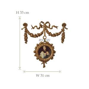 Cadre mural portrait en laiton antique fait à la main plaqué or décoration vintage élégante œuvre murale en laiton classique - Product Image 4