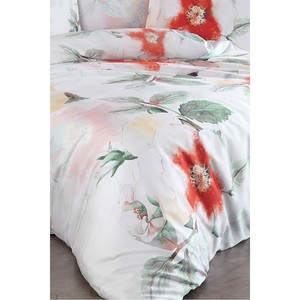Varol Royal Satin 300TC Duvet Cover <b>Set</b> <b>Single</b> Floral Pattern Classic Style for Home Use-ARUNA - Product Image 2