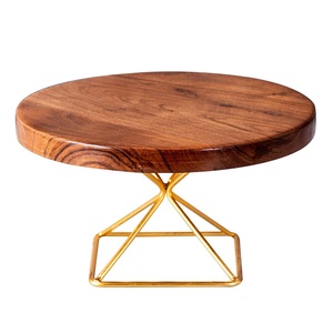 Support de gâteau de décoration de table tendance pour fête de mariage et fête d'anniversaire support de gâteau en bois de table - Product Image 3