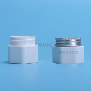 Venta al por mayor 30ml PP forma hexagonal plástico vacío cosmético cuidado de la piel contenedor Vietnam fabricado crema facial tarro tapa tarros de plástico - Product Image 5