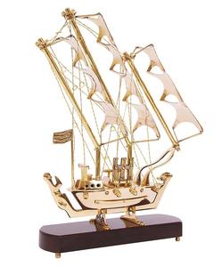 Bateau à Voile en Laiton Décoratif Écologique Fait Main pour la Décoration Nautique de la Maison Bureau Table et Cadeau Objet Unique - Product Image 5