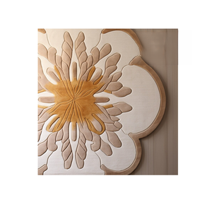 พรมขนสัตว์นิวซีแลนด์แท้ พรีเมียม ทันสมัย ทอด้วยมือ กันน้ำ กันลื่น สีน้ำตาลเบจ ขนสูง ลายแบบนามธรรม เหมาะสำหรับห้องนั่งเล่นและห้องรับประทานอาหาร - Product Image 2