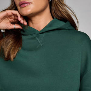 Sudadera con capucha de gran tamaño rica en algodón básico de alta demanda para mujer, sudaderas con capucha transpirables antiarrugas para gimnasio y ropa de calle para mujer - Product Image 5