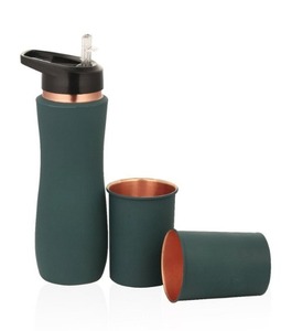 Énorme demande vente Velvet Touch bouteille en cuivre 1L, la bouteille en cuivre Velvet Touch est votre compagnon idéal, bouteille en cuivre doux 1L - Product Image 1