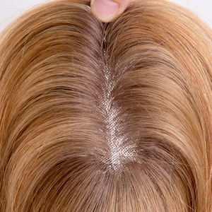 Topper de Cabello Mono de 3x5 Pulgadas - para Parte Lateral y Corona - Fácil de Usar para Principiantes, Fácil de Fijar con Clips, Aspecto Natural - Product Image 4