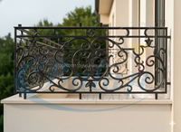 Balaji Metals BM-0532 Rejilla Decorativa Moderna de Hierro Fundido para Balcón Exterior, Técnica de Moldeo en Arena, Superficie Pintada