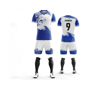 Conjunto de entrenamiento de camiseta de fútbol de secado rápido para jóvenes de talla XS para hombre, kits de equipo deportivo de tela sublimada con nombre personalizado impreso - Product Image 3