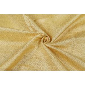 Tissu brodé en brocart beige TRILOKI, respirant, en polybrocart 44, pour la couture, le bricolage, la création de mode et les projets de couture - Product Image 1