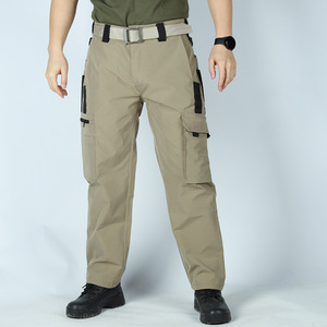 กางเกงขายาวผู้ชายแบบกันน้ำ ผ้า softshell สำหรับกิจกรรมกลางแจ้ง ใส่ลำลองในฤดูหนาว มีกระเป๋าหลายช่อง บุขนหนา เหมาะสำหรับเดินป่า ทำงาน - Product Image 4