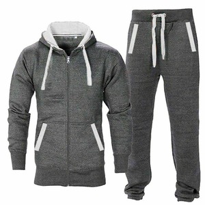 Survêtement d'hiver décontracté unisexe, grande taille, style zippé, capuche double couche, personnalisable, respirant, coton-polyester écologique, extensible dans les quatre sens - Product Image 3