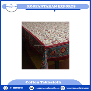 Nappe élégante imprimée en blocs faite à la main dernier style indien 'Naya Suraj Laal' à vendre au meilleur prix - Product Image 6