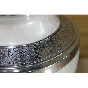 Jarra conmemorativa de urna de cremación blanca de Metal para cenizas humanas, urnas funerarias de entierro, tamaño completo de 10 pulgadas para decoración del hogar - Product Image 5