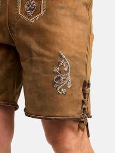 Oktoberfest Hommes Personnalisé Lederhosen Allemand Bavarois Shorts OEM Usine Fournisseur en Gros pour les Marques Privées - Product Image 5