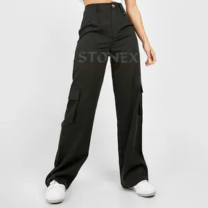 High-Waisted Cargo Trouser Regular Fit Comfortable Pakistan Manufactured Wholesale Cheap Price Cargo Pants