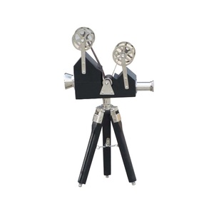 Cámara vintage con proyector de latón náutico personalizado con trípode de metal plateado con logotipo directo de proveedores de la India - Product Image 1