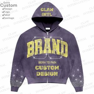 ชุดวอร์มและเสื้อฮู้ดสำหรับผู้ชายชุดวอร์มผ้าฝ้าย100% แบบสวมหัวมีฮู้ดสองชิ้น - Product Image 2