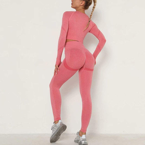 Juste arrivé Sexy extrême confort sport deux pièces ensemble soutien-gorge Legging culotte vêtements actifs mode haut court - Product Image 6