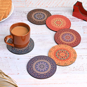 Posavasos de madera para bebidas, hermoso posavasos resistente al calor, tazas de té para oficina en casa, tazas de café, latas de cerveza, vasos y vasos de agua - Product Image 3