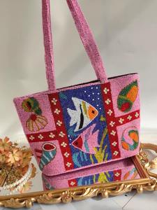 Designer coton perlé dames sac à main pochette sac à main pour une utilisation de fête au prix de gros de l'Inde - Product Image 2