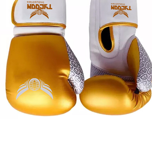 Gran oferta, de cuero de guantes de boxeo estilo personalizado, diseño de guantes de boxeo de cuero de estilo mexicano con ganador o cualquier nombre o logotipo de marca - Product Image 2