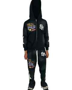 Trajes Deportivos para Hombre de Primera Calidad, Más Vendidos, Casuales de Invierno, Ecológicos, Ligeros, de Secado Rápido, 100% Algodón, Color Sólido, Transpirables - Product Image 1