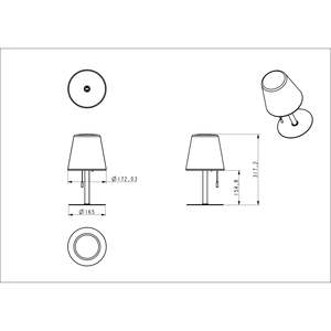 Portable Rechargeable Battery <b>LED</b> RGB <b>Table</b> Lamp Modern European Design 3 Color Options ABS Oval 5V DC IP44 Waterproof 200 - Product Image 2