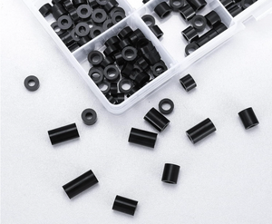 Arruelas redondas pretas ID 3mm OD 7mm Comprimento 3-30mm Variedade Kit Não Rosca Adequado para M6.5 Parafusos Nylon Espaçadores Bracket - Product Image 1