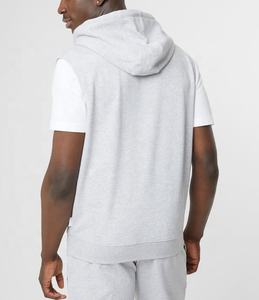 2024 nuevo estilo de alta calidad de talla grande para hombre con cremallera sin mangas con capucha OEM personalizado peso pesado relajado forrado Terry Logo al por mayor - Product Image 2