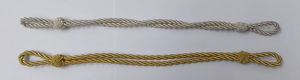 Cordon de capuchon en soie sur mesure Cordon de capuchon en fil d'or Cordon de capuchon uniforme Fabriqué au Pakistan - Product Image 3