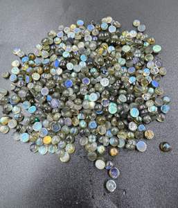 Labradorita llamativa azul Natural de alta calidad, piedra preciosa suelta, cabujón de forma lisa, fabricación de joyas de 6mm-10mm, lote al por mayor - Product Image 2