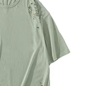 Camisetas de Hombre de Punto con Lavado Ácido de Calidad de Exportación, 100% Algodón, Secado Rápido, Transpirables, Anti-Pilling, Ropa Deportiva, Ropa de Entrenamiento, Ropa para Exteriores - Product Image 5