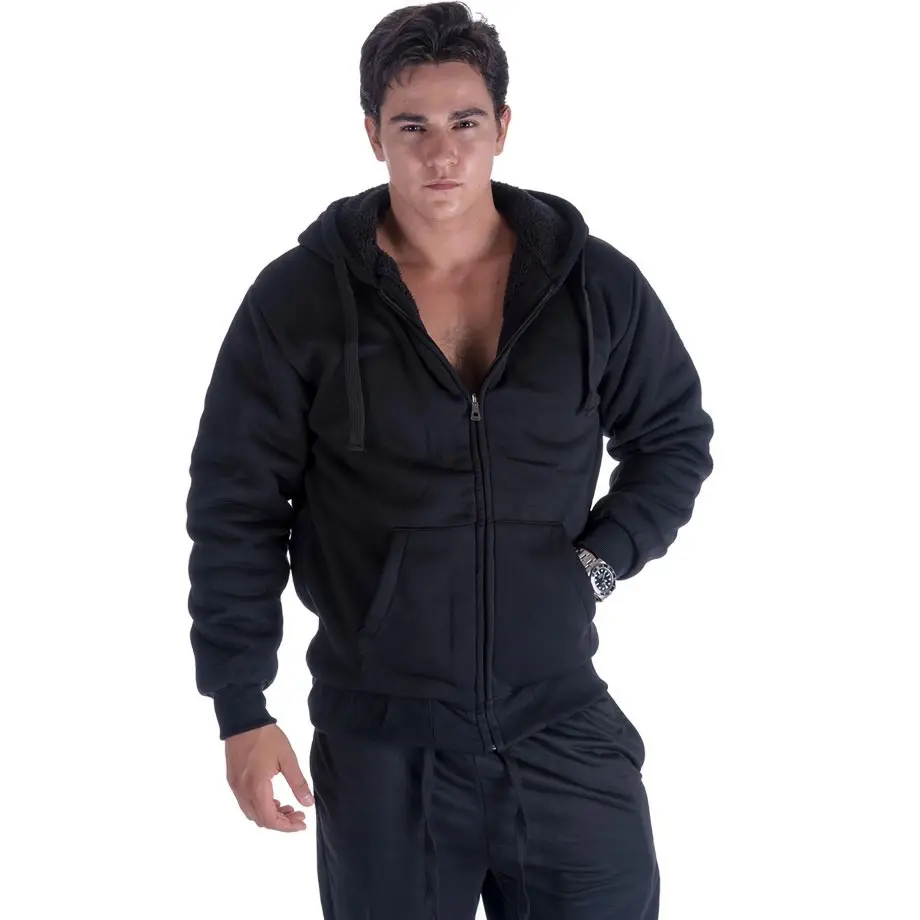 Tùy chỉnh Heavyweight 500 GSM đầy đủ Zip Up hoodie 100% cotton chất lượng cao bên trong lông ấm lông cừu Hoodie