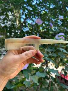 Eco Friendly Handmade Polished Horn Hair Comb Love Design Natural Wide Tooth Detangler for Healthy <b>Scalp</b> and Hair <b>Care</b> - Product Image 2