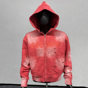 Sweat-shirt à capuche uni de haute qualité 25-26, sans cordon, sweat-shirt court pour homme, sweat-shirt à capuche oversize en coton personnalisé - Product Image 1