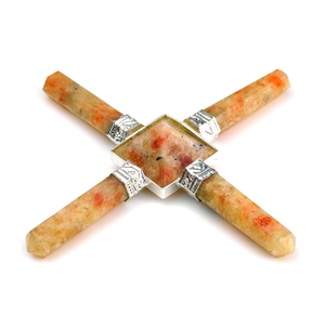 Crayon d'agate en cristal de pierre de soleil naturelle de qualité supérieure Offre Spéciale avec générateur d'énergie pyramidale 7 crayons pour la guérison et la décoration - Product Image 2