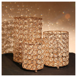 Luxury Candlestick Bowls Holders Gifts <b>Gold</b> Candlestick Holder Crystal Metal Candlestick Holder for Wedding Home <b>Decoration</b> - Product Image 2