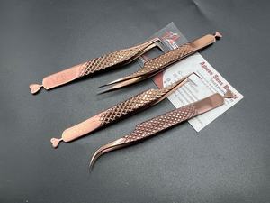 แหนบต่อขนตาแบบด้ามจับแข็งแรงสูงทำจากสเตนเลสสตีลใช้มือชี้เพิ่มวอลลุ่มปรับแต่งโลโก้ได้ตามต้องการ - Product Image 3