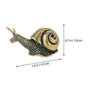 Sculpture d'escargot artisanale décorative à prix réduit Figurine d'escargot antique en laiton Table Décoration de jardin Ornement Taille personnalisée - Product Image 2