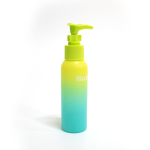 Bouteille en plastique PET à épaule ronde Top Export avec pince pompe à lotion couleur dégradée shampooing Gel de bain bouteille désinfectante pour les mains - Product Image 3
