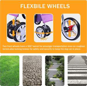 TH-PSP-164 Vietnam fournisseur nouvelle poussette pour animaux de compagnie pas cher prix moyen chat et chien poussette pour animaux de compagnie - Product Image 6