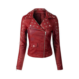 Chaqueta de Cuero para Mujer, Elegante y Casual, Diseño Moderno con Dos Cremalleras, Tacto Suave, Ropa de Abrigo para Invierno - Product Image 2