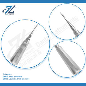 Lindo Levien Elevador 3mm Elevador de raíz Alemán de alta calidad de acero inoxidable Elevadores de extracción dental Fabricante Pakistán - Product Image 4