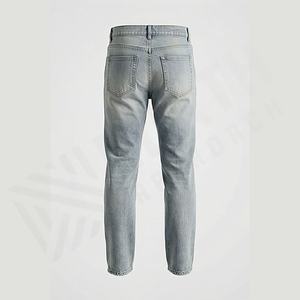High Quality Men's Customized Breathable Winter Autumn Jeans Washed <b>Denim</b> Pants Trendy Solid Straight Leg <b>Trousers</b> Quick Dry - Product Image 2