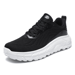 Zapatillas Deportivas Ligeras y Transpirables Negras, Zapatillas Tejidas para Hombre, Zapatos para Caminar de Verano con Plantilla EVA - Product Image 3
