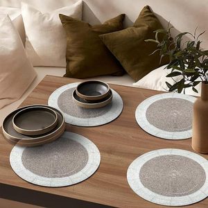 El mejor diseño temático, vajilla redondeada, mantel decorativo con cuentas de vidrio, Mantel Individual para fiestas y otras funciones - Product Image 4