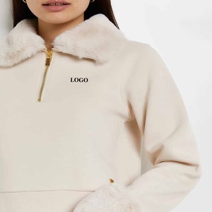 เสื้อสเวตเชิ้ตสำหรับผู้หญิงแบบสั่งตัดซิปครึ่งแขนยาวผ้านุ่มสบายเสื้อกันหนาวสำหรับผู้หญิงราคาถูก2026 - Product Image 2