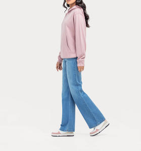 Fabricant ODM OEM de sweats à capuche pour femmes en coton 100% de haute qualité avec logo et couleur personnalisés, broderie sur le devant et impression de dessins animés - Product Image 3