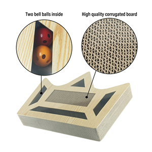 C4P Thiết Kế Mới Tam Giác 6 Hình Dạng Mèo Chuông Đồ Chơi <span class=keywords><strong>Scratcher</strong></span> Sóng Giấy Mèo Nguồn Cung Cấp Cho Cây & <span class=keywords><strong>Scratcher</strong></span> - Product Image 2