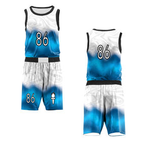 Venta al por mayor de alta calidad sublimación adultos conjuntos Unisex personalizado baloncesto Jersey uniformes - Product Image 5